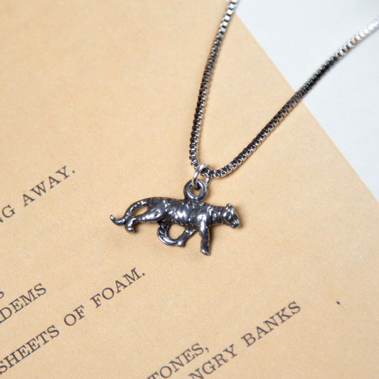 Vintage Tiger Charm Necklace