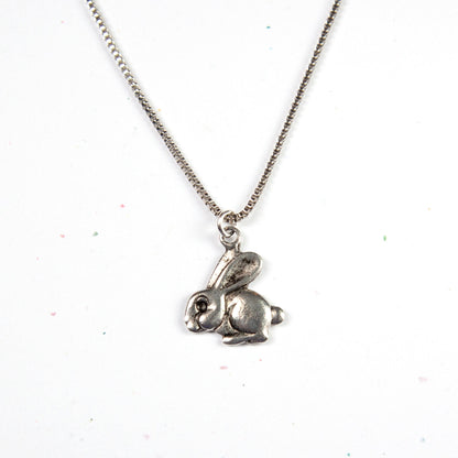 Vintage Rabbit Charm Necklace