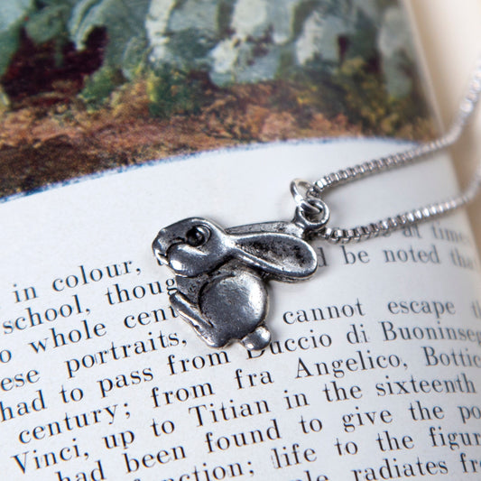 Vintage Rabbit Charm Necklace