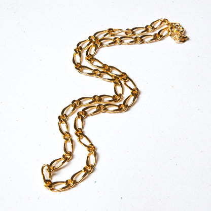Vintage Gold Figaro Chain Necklace
