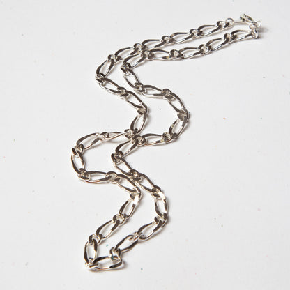 Vintage Silver Figaro Chain Necklace