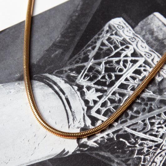 Vintage Gold Snake Chain Necklace