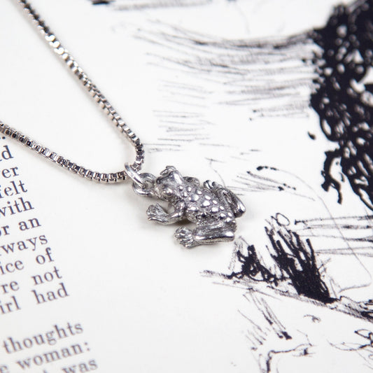 Vintage Frog Charm Necklace
