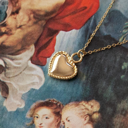 Vintage Gold Heart Necklace
