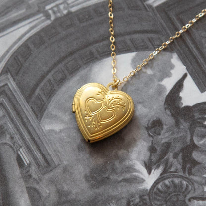 Vintage Heart Locket Necklace