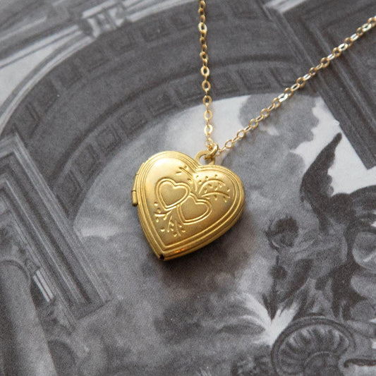 Vintage Heart Locket Necklace