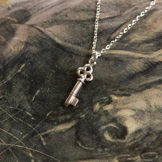 Vintage Silver Key Necklace