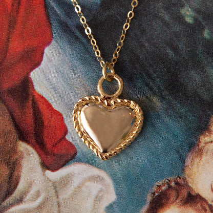 Vintage Gold Heart Necklace